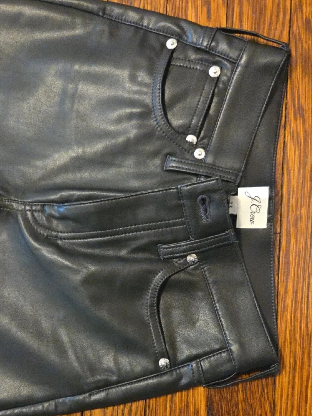 J. Crew High-rise Slim Demi-boot Faux Leather Pants